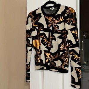 Kenzo Black and Gold Patterned Sweater